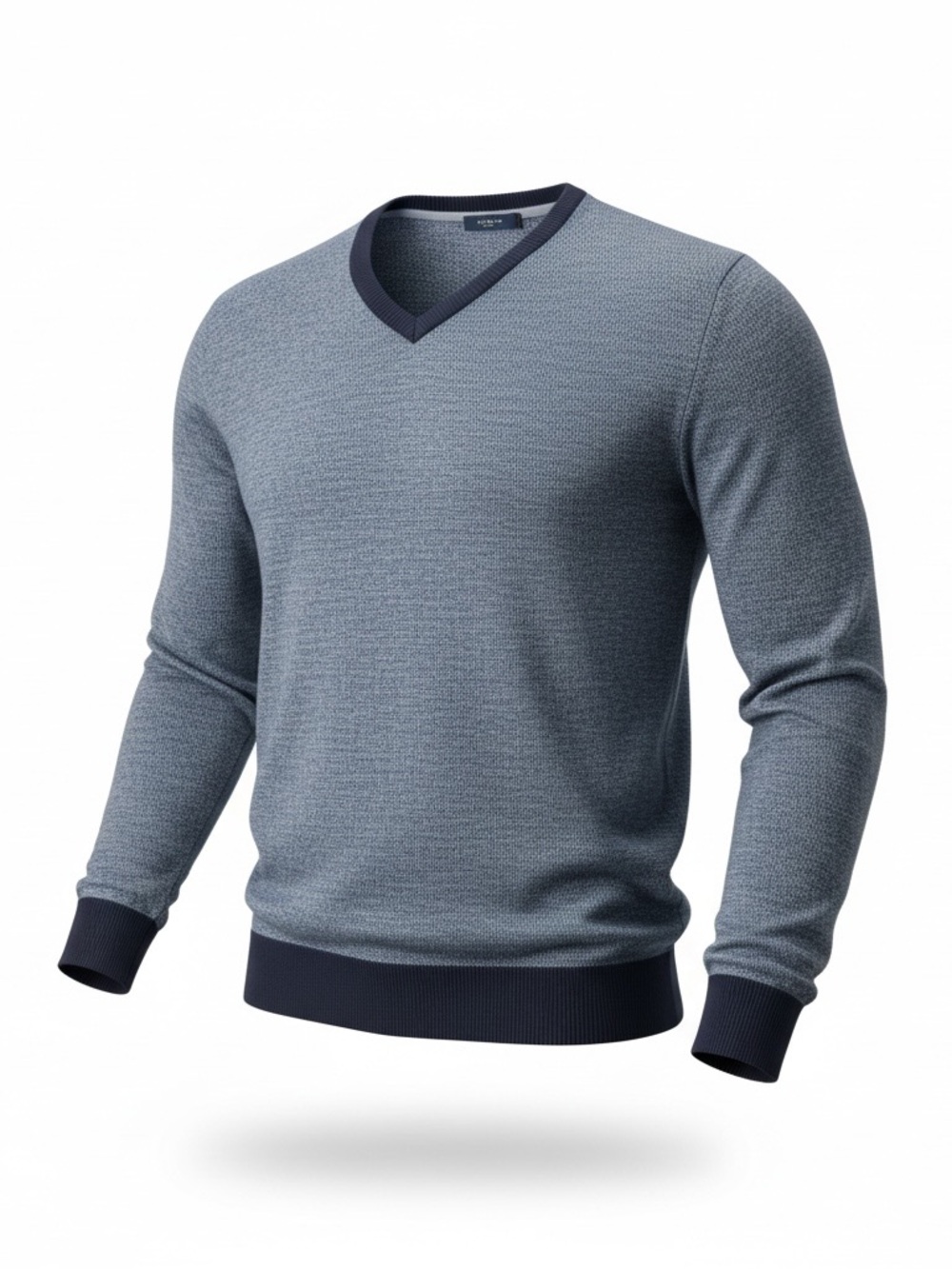 GAP Men's Blue & White V-Neck Sweater - Large